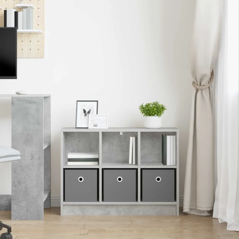 vidaXL Dressoir Beton Grijs 73,5 x 22,5 x 53,5 cm, foto 4
