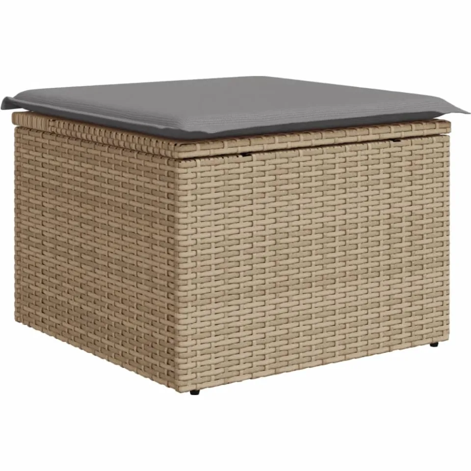 vidaXL Patio Sofa Set 4-zits Mix Beige en Lichtgrijs