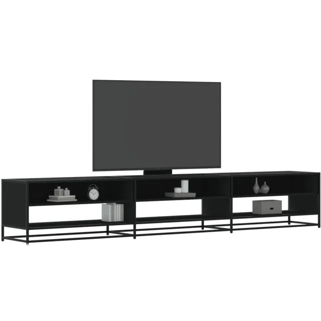 vidaXL Tv-meubel 270x40x46 cm bewerkt hout zwart