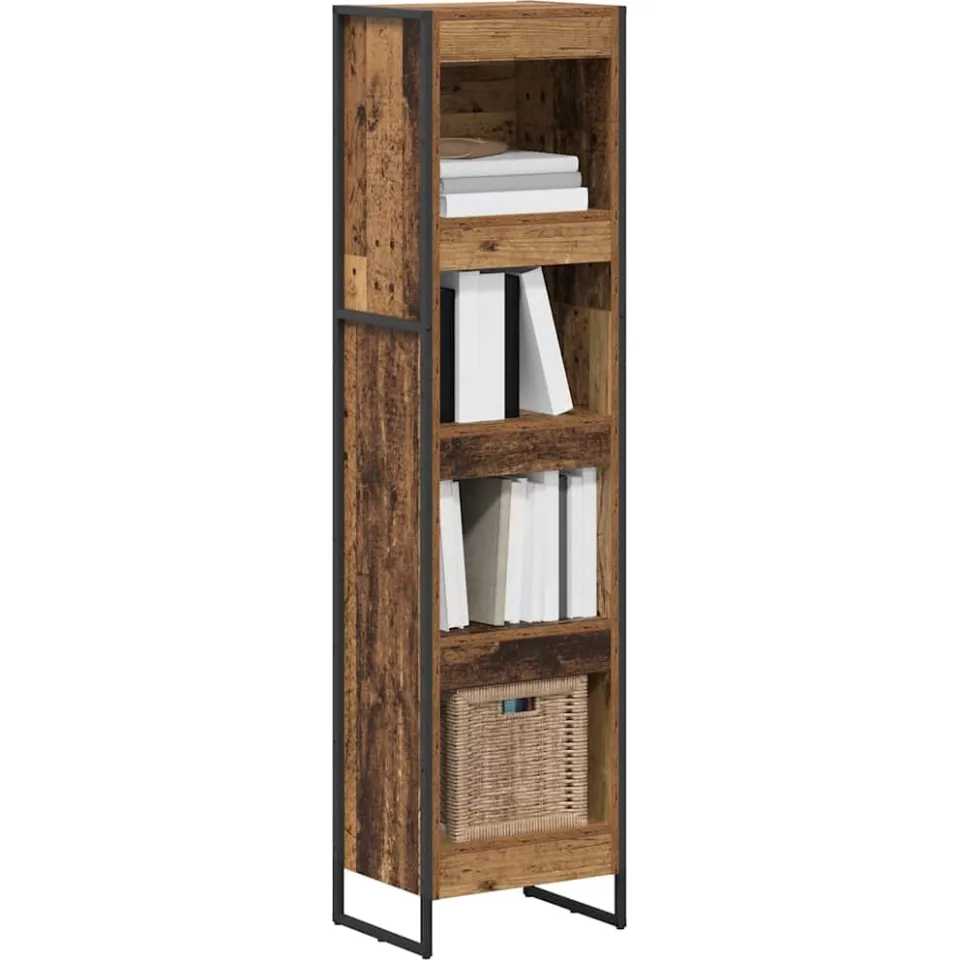 vidaXL Boekenkast 40 x 30 x 155 cm Bewerkt hout Oud Hout Bruin