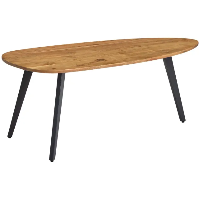 Cosmo Casa Salontafel - Massief acaciahout - Bruin - IJzeren onderstel - 110 x 60 x 45 cm