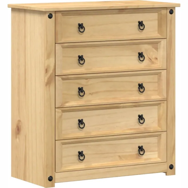 vidaXL Ladekast - Corona - 80x40x89 - cm - massief - grenenhout Bruin