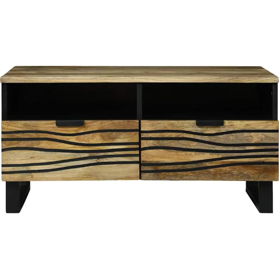 vidaXL Salontafel Naturel 80 x 54 x 40 cm Bewerkt hout, foto 3