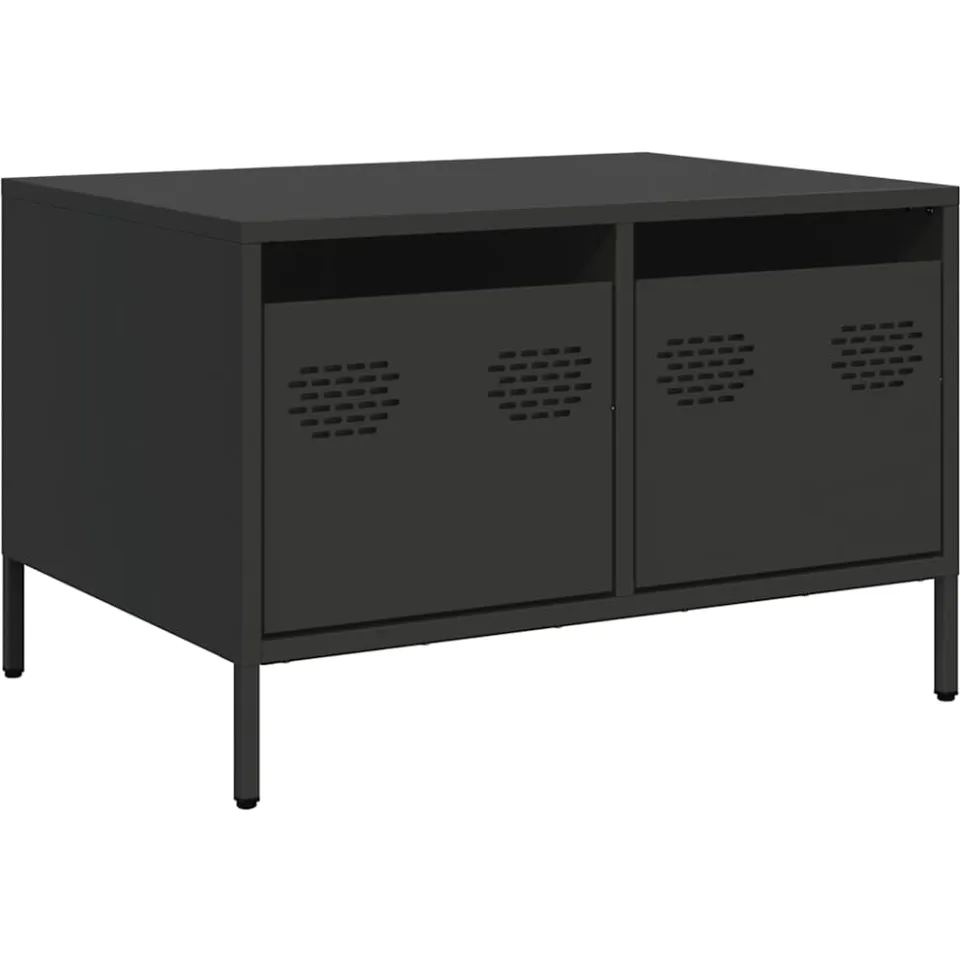 vidaXL Tv-meubel 68x50x43,5 cm koudgewalst staal zwart, foto 3