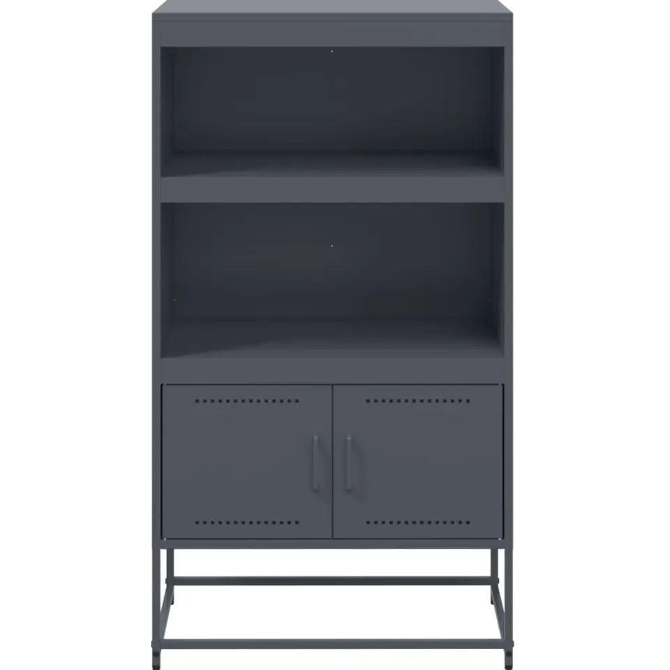 vidaXL Hoge kast 68,5x38,5x123,5 cm staal antracietkleurig, foto 4