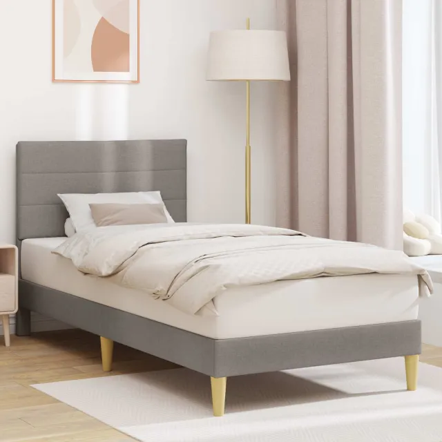 vidaXL Bedframe Taupe 90 x 200 cm Stof
