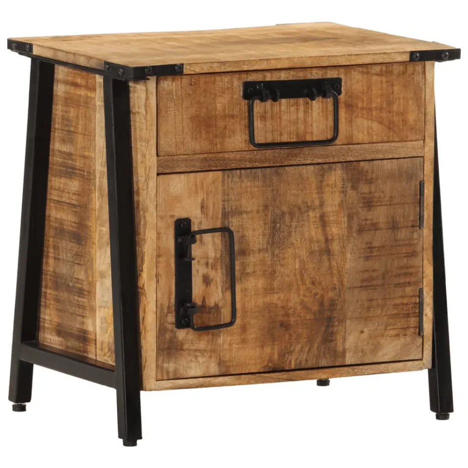 vidaXL Nachtkastje 40x30x42 cm massief mangohout bruin, foto 4