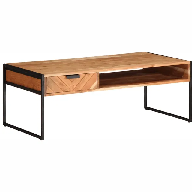 vidaXL Salontafel 110x55x40 cm massief acaciahout bruin
