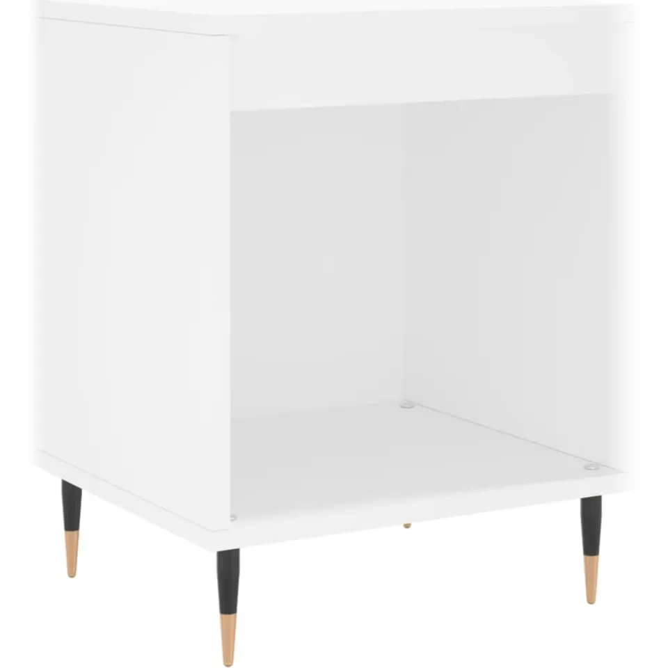 vidaXL Nachtkastjes 2 st 40x35x50 cm bewerkt hout wit