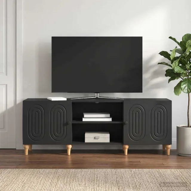 vidaXL TV-kast 150 x 31 x 50 cm Zwart Bewerkt hout, foto 2