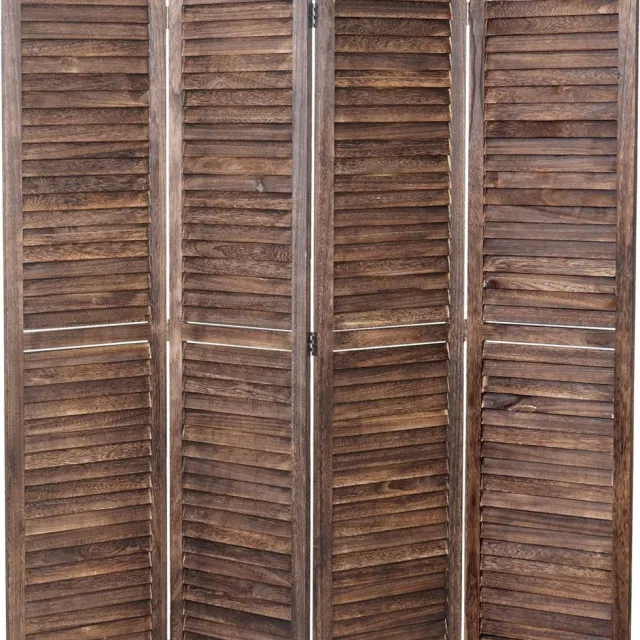 Cosmo Casa Scherm - kamerverdeler - Privacyscherm - Vintage uitstraling - Shabby look - 170x160 cm - Bruin