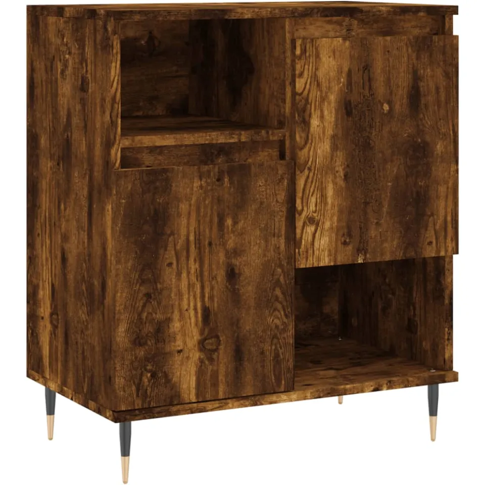 vidaXL Dressoirs 3 st bewerkt hout gerookt eikenkleurig, foto 4