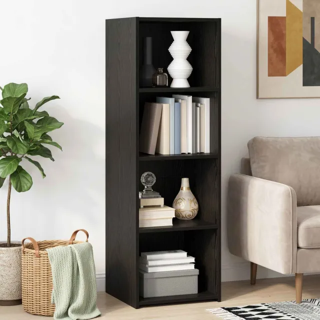 vidaXL Hoge kast Zwart eiken 40 x 41 x 124 cm Bewerkt hout