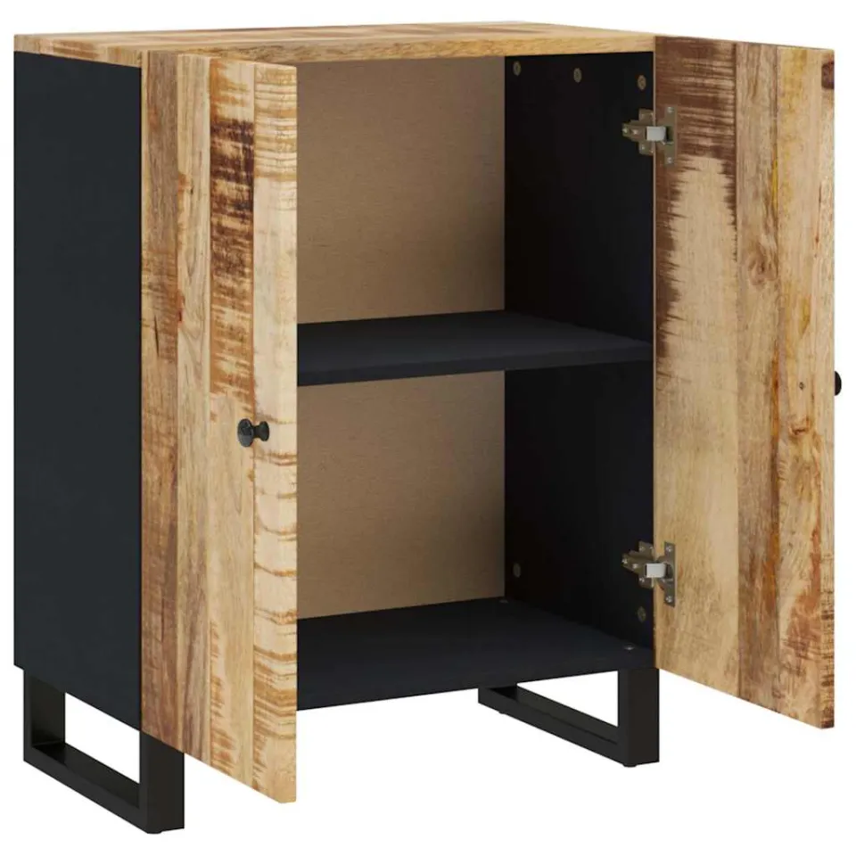 vidaXL Dressoir 60x33x75 cm massief mangohout bruin, foto 4