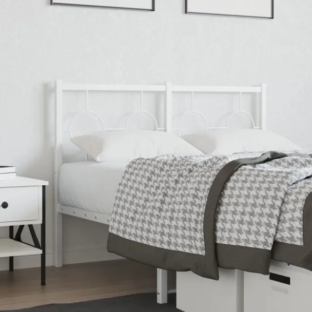vidaXL Vervangend hoofdbord 120 cm metaal wit