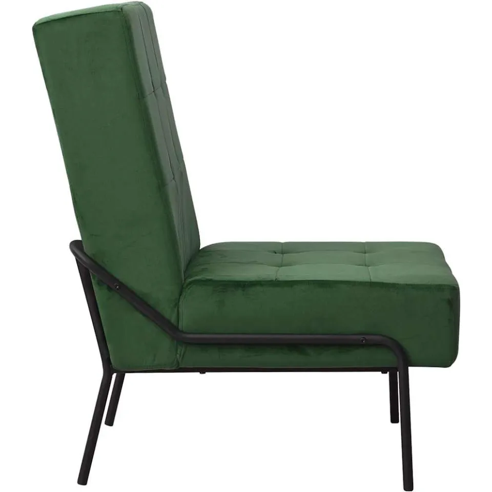 vidaXL Relaxstoel 65x79x87 cm fluweel donkergroen groen, foto 4