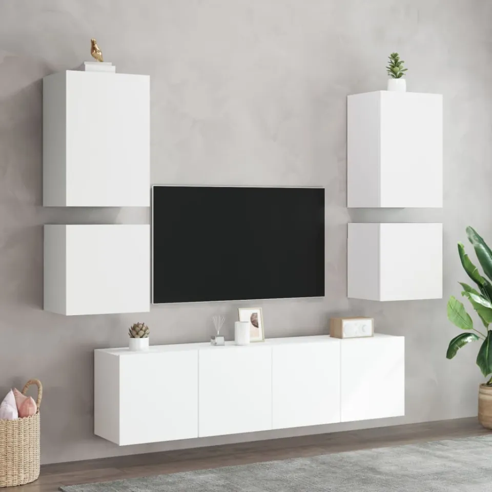 vidaXL Tv-wandmeubel 40,5x30x40 cm bewerkt hout wit, foto 4
