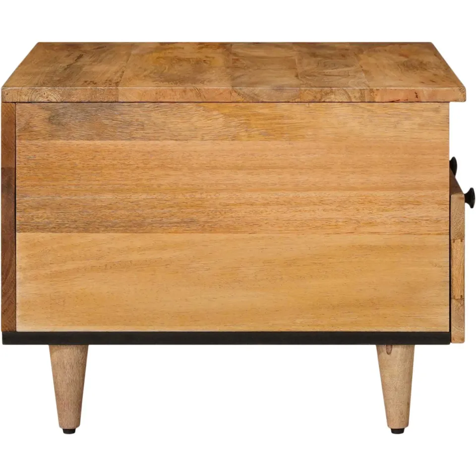 vidaXL Salontafel Naturel 80 x 54 x 40 cm Massief Mango Hout, foto 4