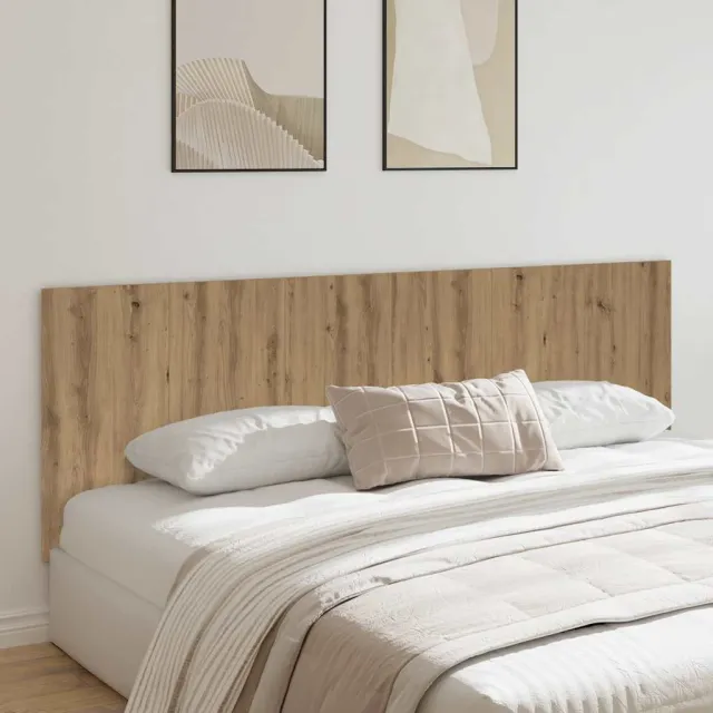 vidaXL Hoofdbord wandmodel 240x1,5x80 cm bewerkt hout artisanaal eiken Bruin