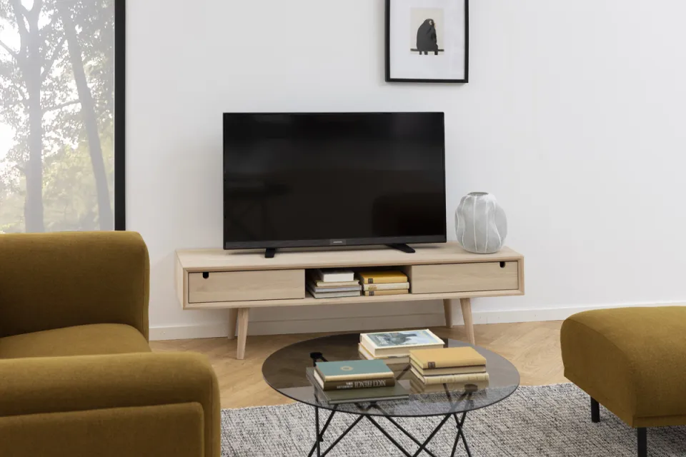 Lisomme Roosje houten tv meubel naturel - 160 x 43 cm, foto 2