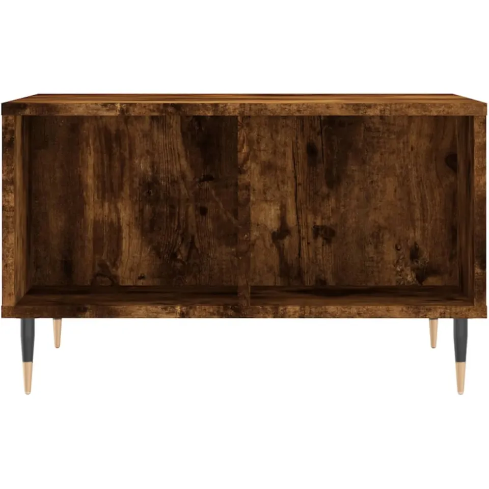 vidaXL Salontafel 60x50x36,5 cm bewerkt hout gerookt eikenkleurig Bruin