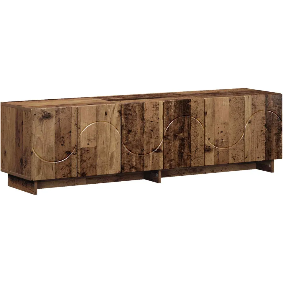 vidaXL tv-meubel 140 x 34,5 x 40 cm Oud hout Bewerkt hout bruin, foto 3