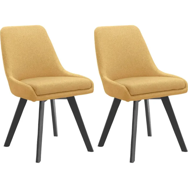 Notio Living Rudi2-Eetkamerstoel - Set van 2 - Mosterd Geel
