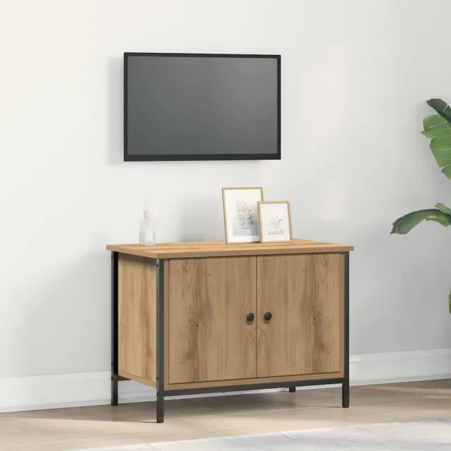 vidaXL TV-kast 60 x 35 x 45 cm Artisan Eiken Bewerkt hout, foto 2