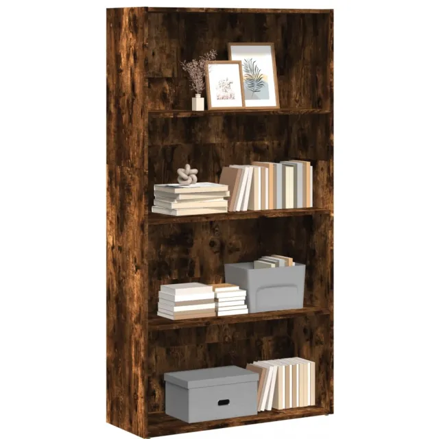 vidaXL Boekenkast 80x30x152 cm bewerkt hout gerookt eikenkleurig Bruin