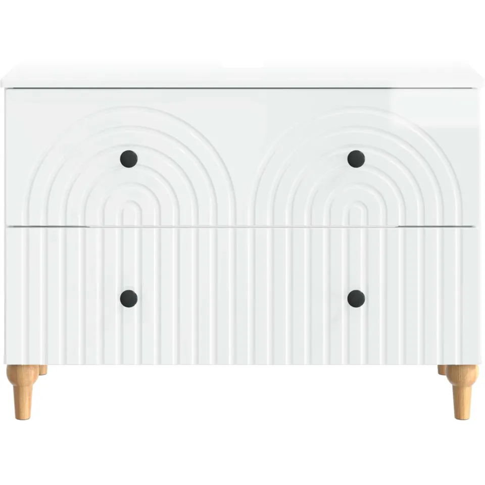 vidaXL Badkamer wastafelkast ALKMAAR Hoogglans Wit 82 x 41 x 59 cm, foto 4