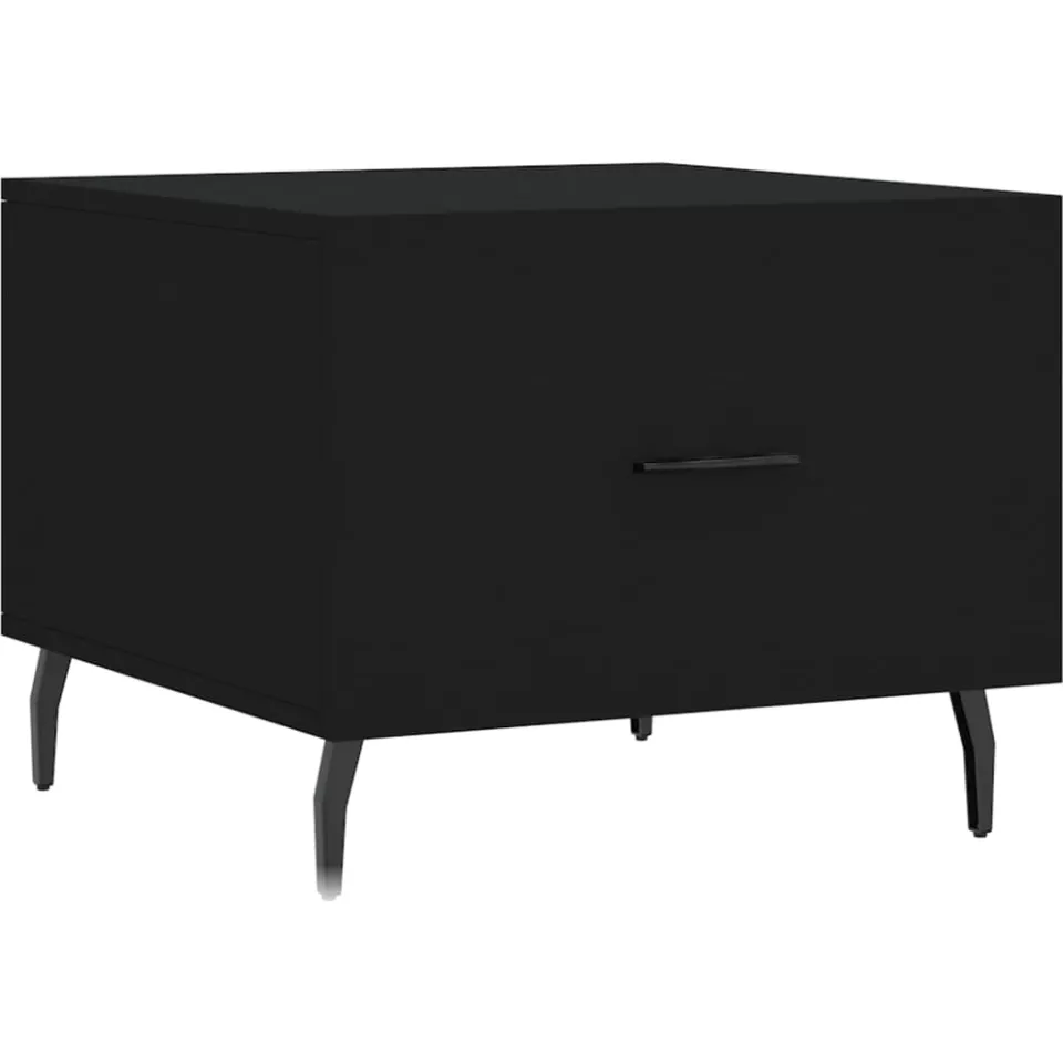 vidaXL Salontafels 2 st 50x50x40 cm bewerkt hout zwart