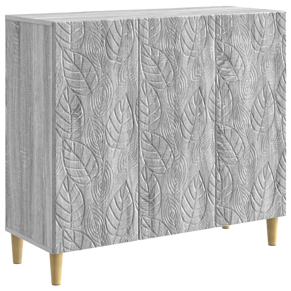 vidaXL Dressoir Grijs Sonoma 89 x 34,5 x 80 cm Bewerkt hout