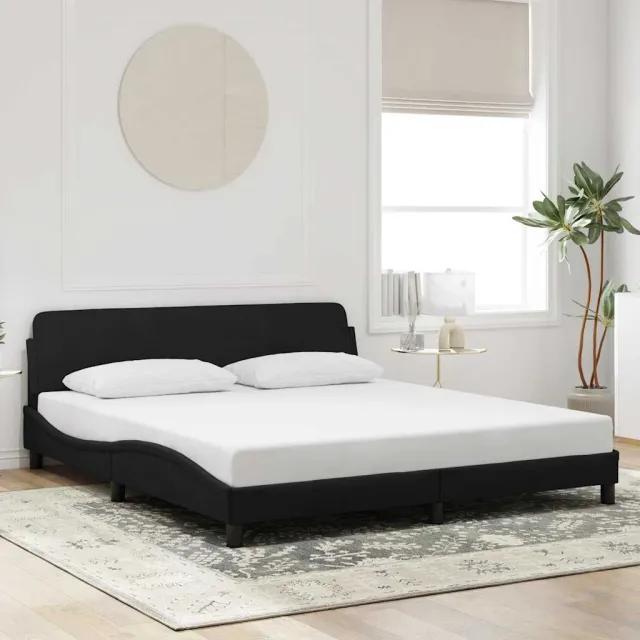 vidaXL Bedframe zonder matras "Hanko" fluweel blauw 180x200 cm