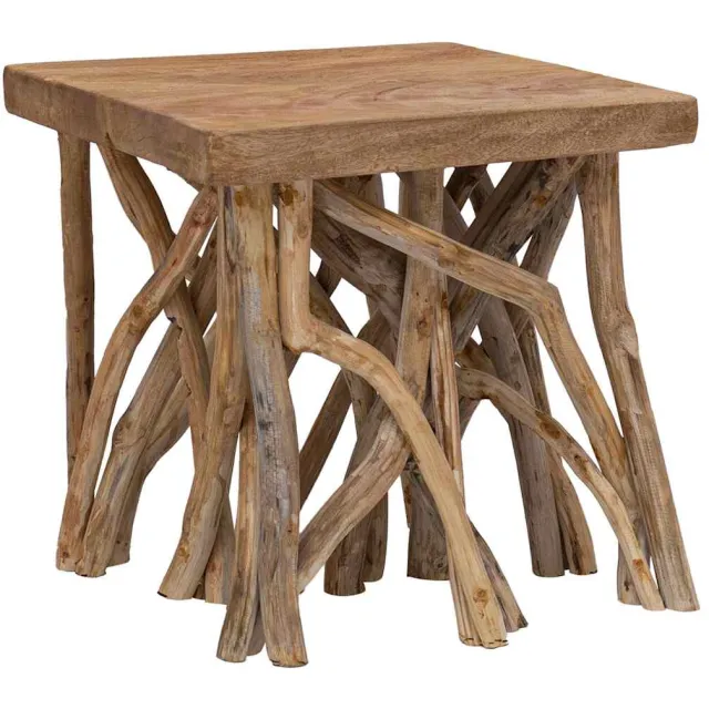 vidaXL Salontafel takken 40x40x40 cm gemengd gerecycled hout Bruin