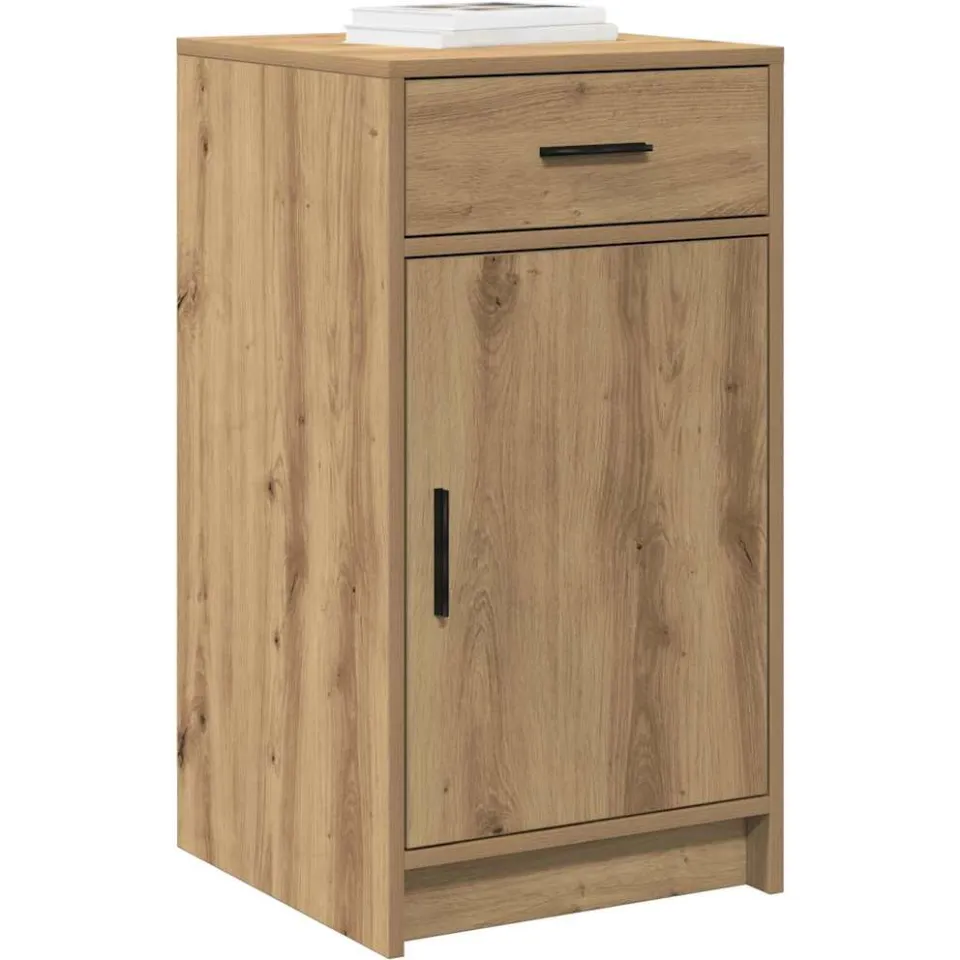 vidaXL Dressoir Artisan Eiken 40 x 40,5 x 75 cm Bewerkt hout