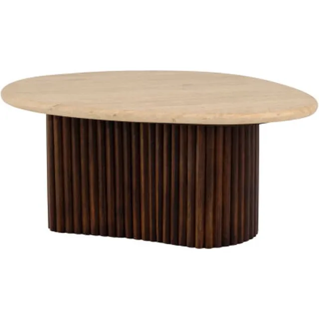 Nijwie Salontafel Memphis 90 cm organisch Travertin - Bruin | Mysons