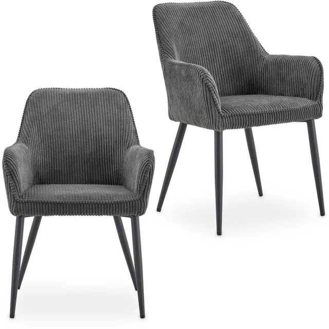 IDIMEX Eetkamerstoelen VERONA, set van 2 – grijs
