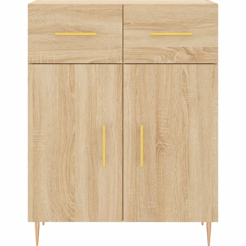 vidaXL Dressoir 69,5x34x90 cm bewerkt hout sonoma eikenkleurig, foto 4