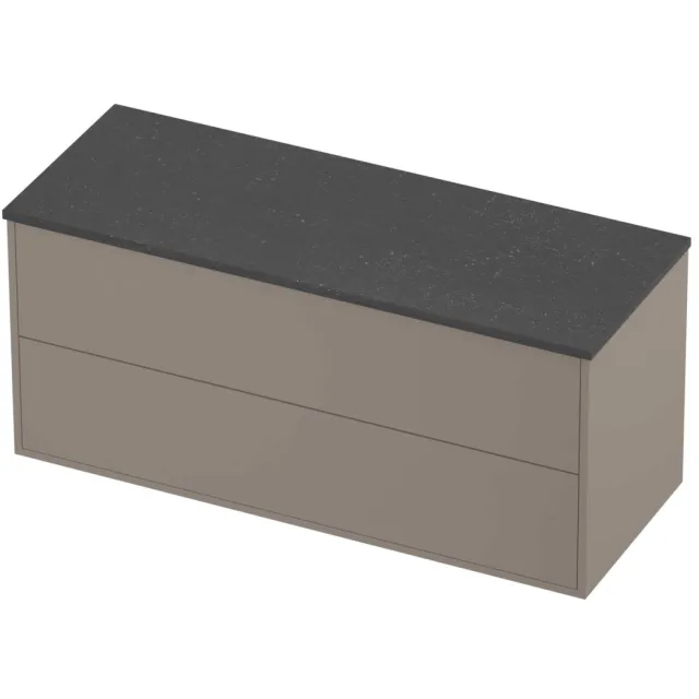 Proline Deck Badmeubelset Hardsteen Voor Grepen 2 Laden 120x46x54 cm Blue Stone Clay Beige