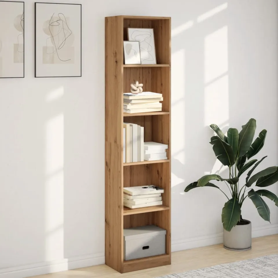 vidaXL Boekenkast 40x24x176 cm bewerkt hout oud houtkleurig bruin, foto 2