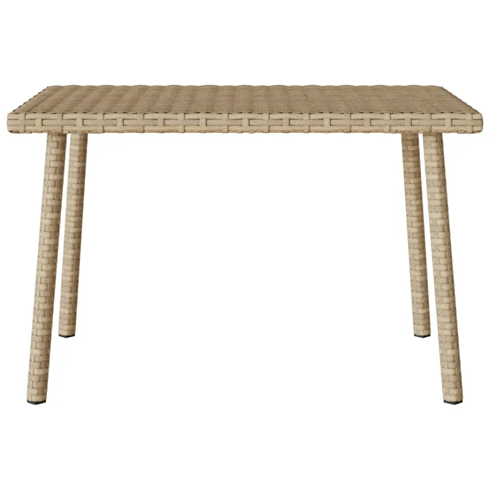 vidaXL Tuin salontafel rechthoekig 60x40x37 cm poly rattan beige, foto 4
