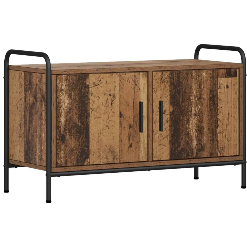 vidaXL Tv-meubel 79,5 x 33 x 50 cm Oud hout Bewerkt hout bruin, foto 3