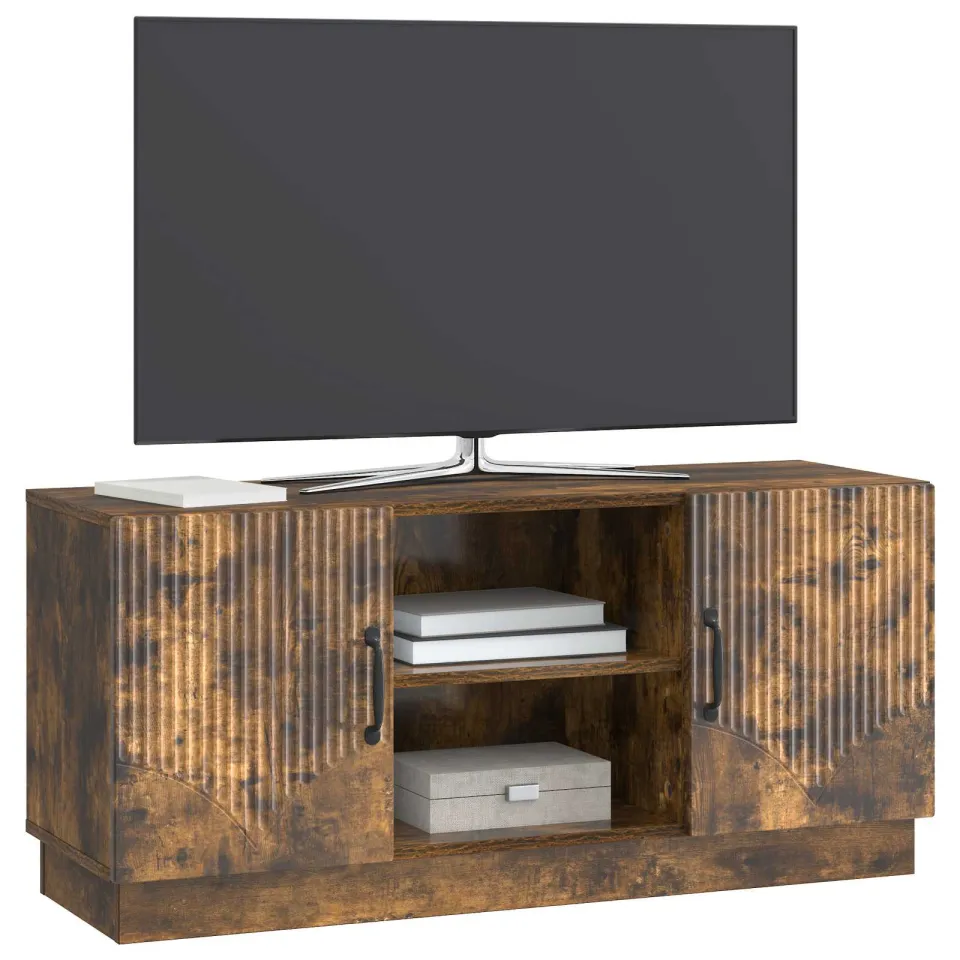 vidaXL TV-kast 102 x 34,5 x 47 cm Gerookt eiken Bewerkt hout, foto 3