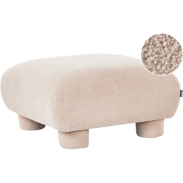 Beliani MJALBI - Ottomaan - Beige - Bouclé