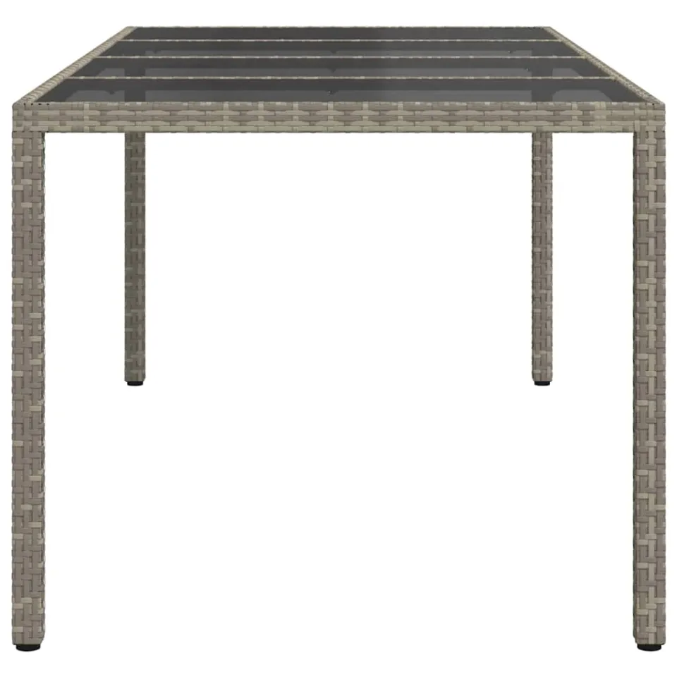 vidaXL Tuinstafel Grijs poly rattan, foto 4