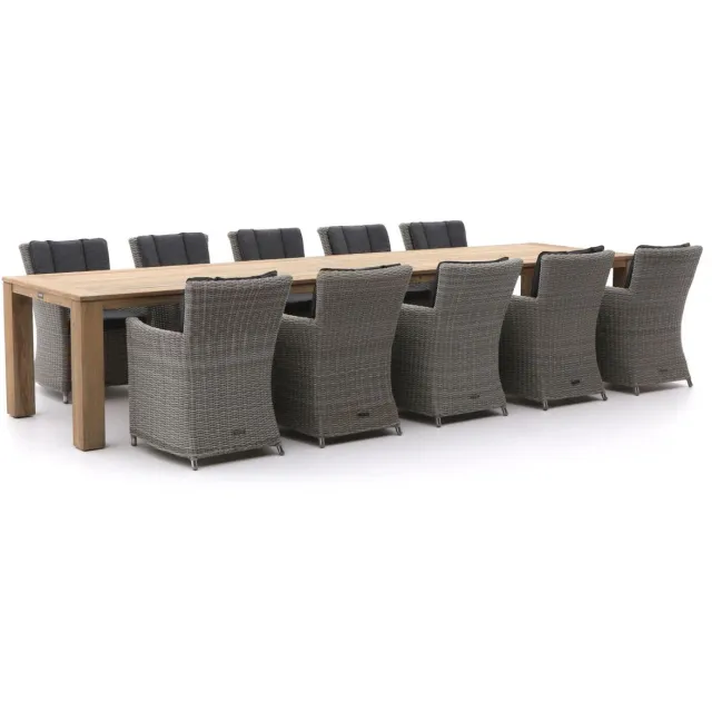 Intenso Furniture Intenso Adriano/ROUGH-X 400cm dining tuinset 11-delig bruin, foto 2