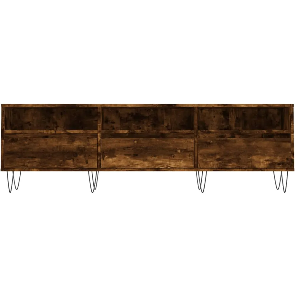 vidaXL Tv-meubel 150x30x44,5 cm bewerkt hout gerookt eikenkleurig