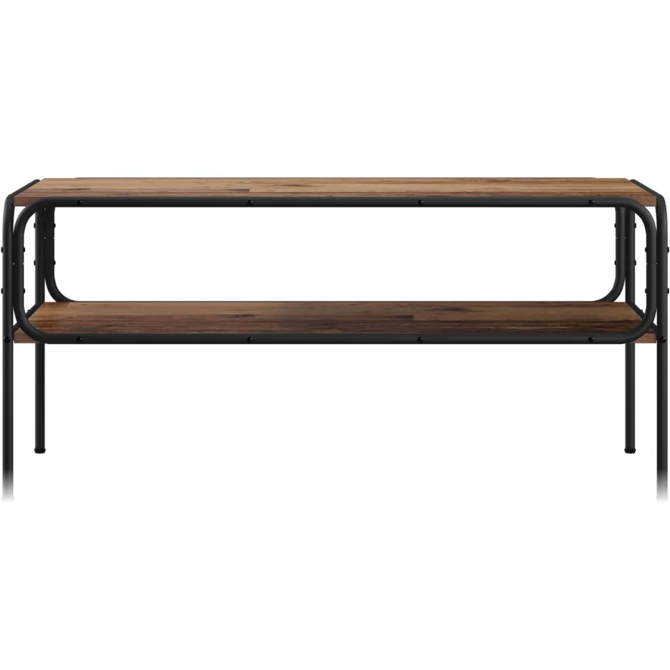 vidaXL Bijzettafel Oud hout 100 x 50 x 46 cm Bewerkt hout Bruin
