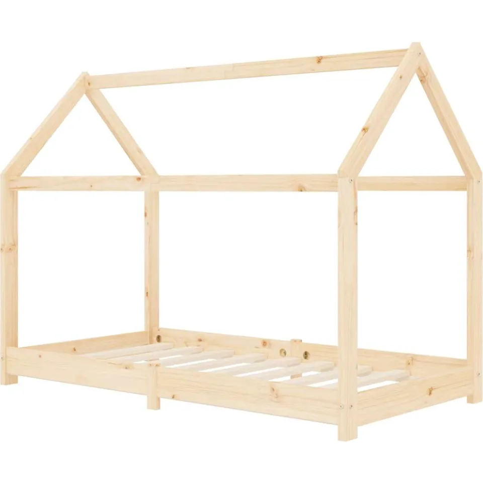 vidaXL Kinderbedframe massief grenenhout 80x160 cm bruin, foto 4