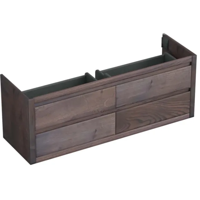 Forzalaqua Onderkast Forzalaqua Gela 160x51x60 Cm 4 Softclose Lades Eiken Charcoal Bruin